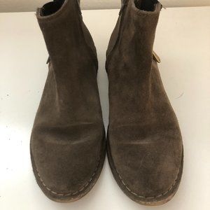 Clark Leather Ankle Boots with Zipper